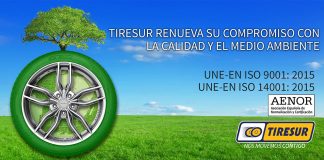 Tiresur renueva por séptimo año consecutivo sus certificaciones ISO de Gestión de Calidad y Medioambiente