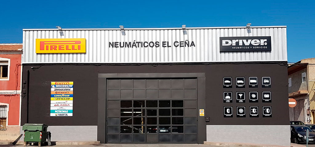 Driver identifica el taller 'Neumáticos El Ceña' (Totana, Murcia) en busca de “alinear la imagen con la calidad de sus servicios”