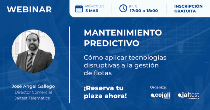 Cojali convoca el webinar 'Mantenimiento predictivo'