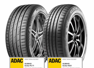 Kumho Ecsta PS71 y Kumho Ecsta HS51 destacan en los test del ADAC