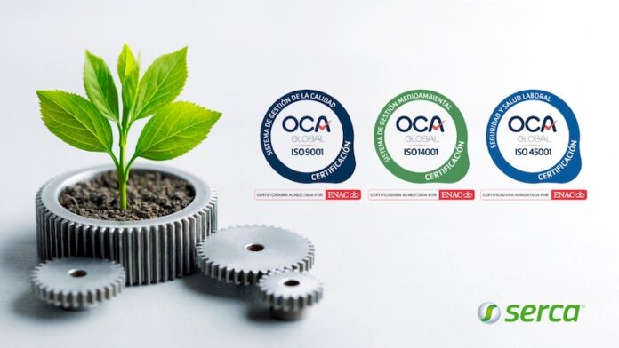 Grupo Serca obtiene las certificaciones ISO 14001, ISO 9001 y ISO 45001