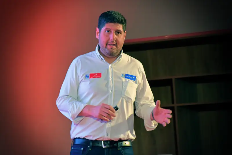 Jesús Cámara, coordinador general de la red Top Truck, durante su intervención.