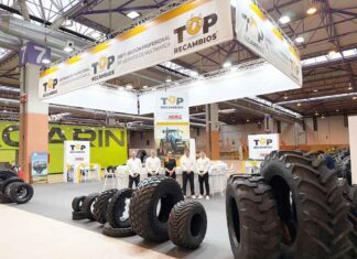 Top Recambios expuso la gama completa de neumáticos agrícolas y agroindustriales de MRL Tyres en su stand de FIMA 2026 Top Recambios FIMA 2026
