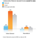 precio neumáticos agosto ADINE