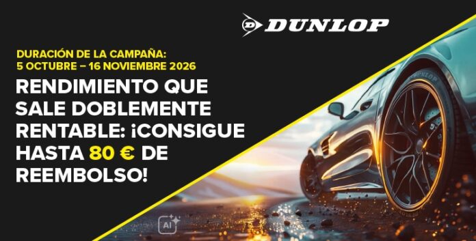 Dunlop_Cashback_W26_News_Vorschau_750x380px_ES Dunlop campaña reembolso